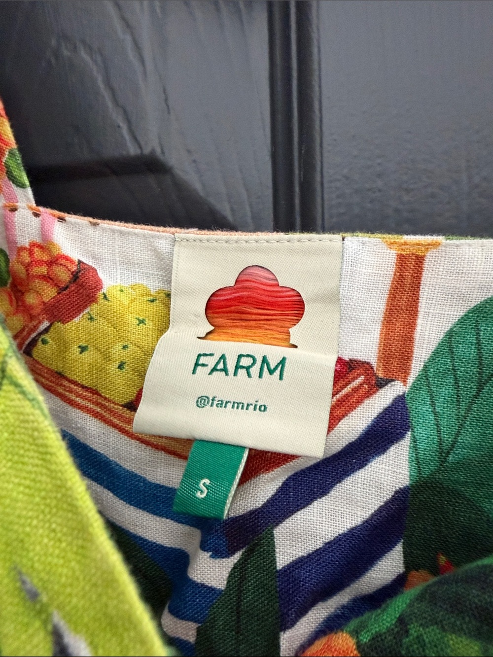 FARM Rio Tropical Print Mini Dress in White, Green, Red, Yellow - Picture 2 of 3